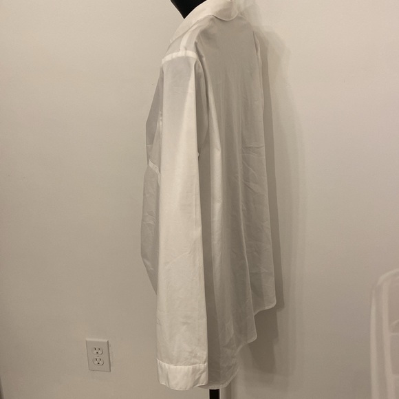 J Jill White Shirt Collection Button Down with Tie at waist Size Small - Picture 4 of 6
